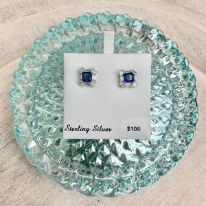 Sterling Silver Sapphire Earrings